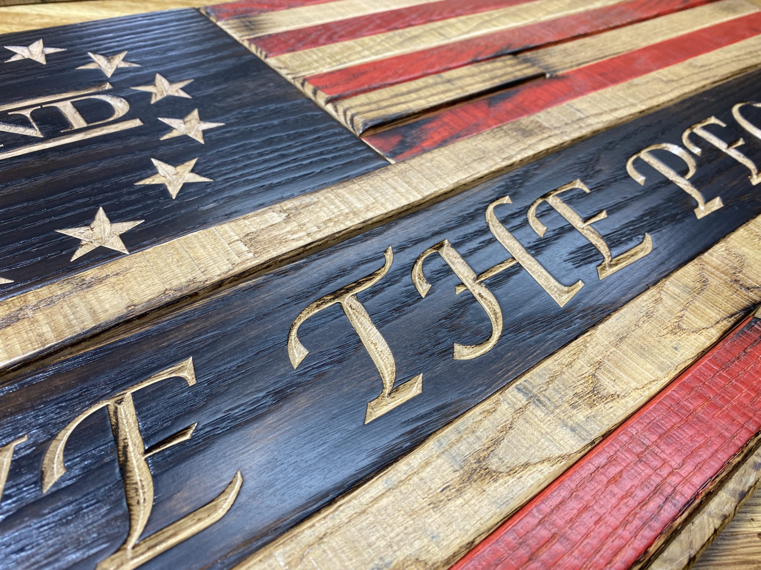 '2nd Amendment' Wooden American Flag - Image 7