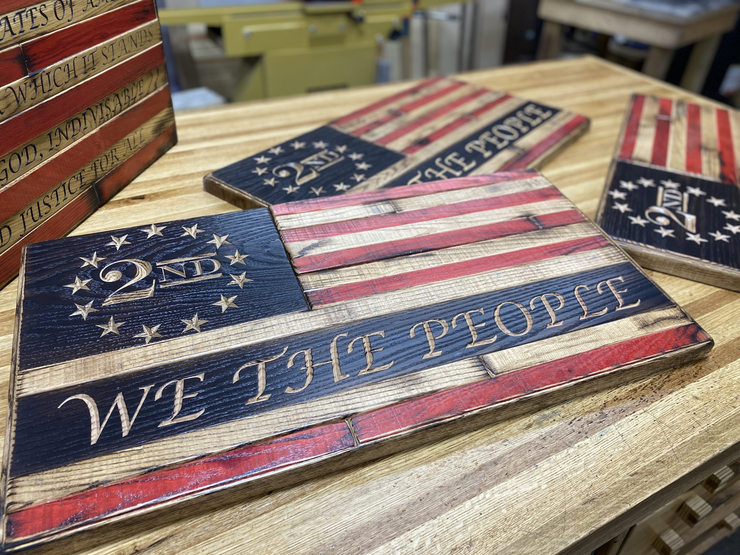 '2nd Amendment' Wooden American Flag - Image 10