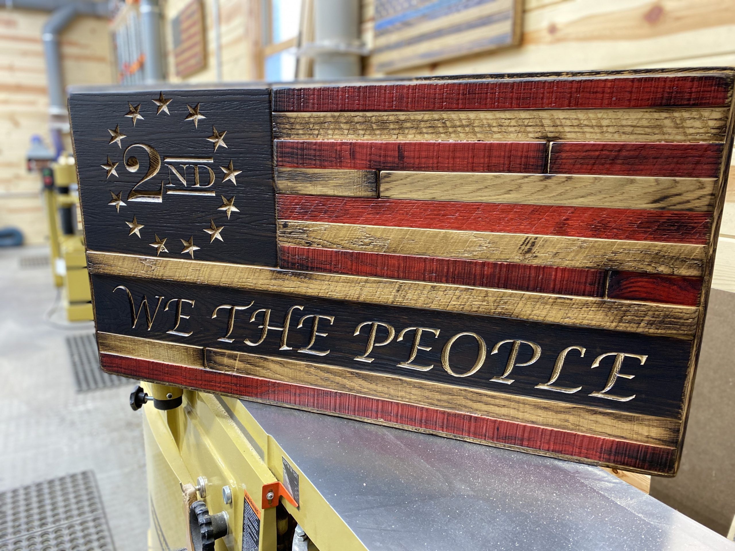 '2nd Amendment' Wooden American Flag - Image 6