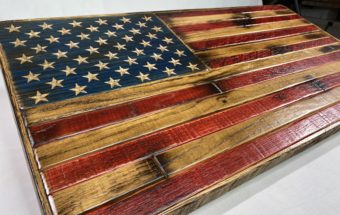 Wooden American Flag