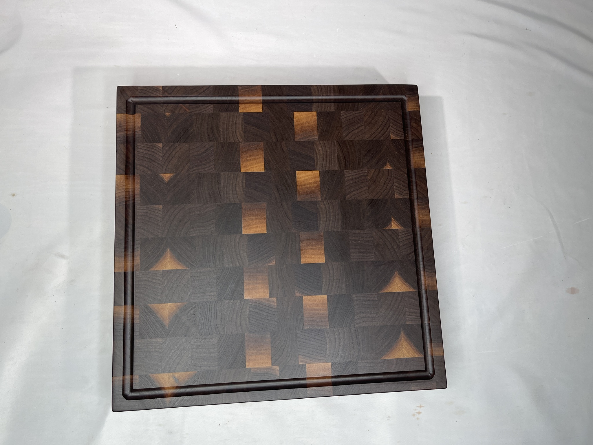 Square End Grain Cutting Board (2"x16"x16") - Image 8