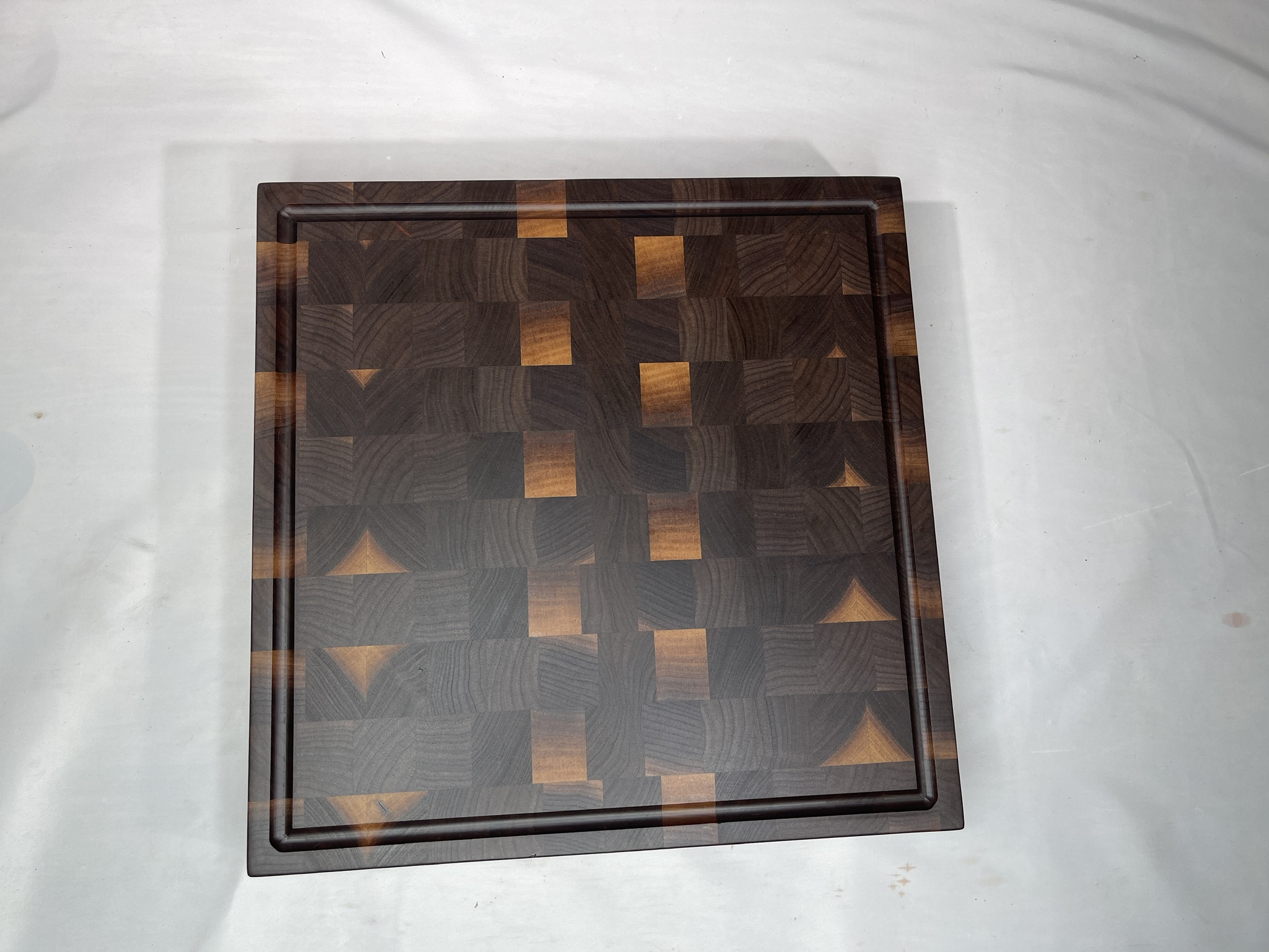 Square End Grain Cutting Board (2"x16"x16") - Image 7